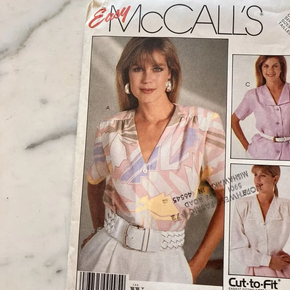 Vintage‎ McCall's Pattern 2915 Women’s Day Collection Blouses Sz 12-14-16 Uncut